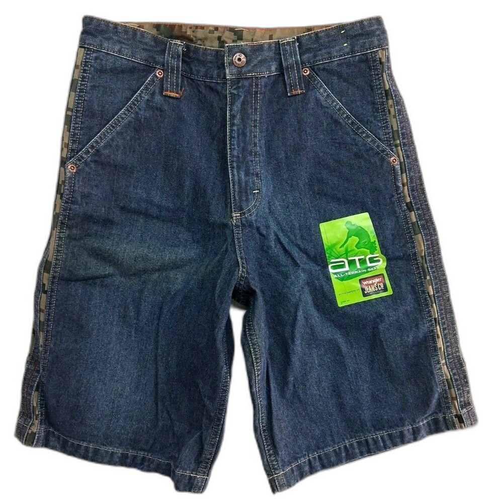 Wrangler Boys 14 All Terrain Gear Blue Jean Shorts Summer School Casual Relaxed